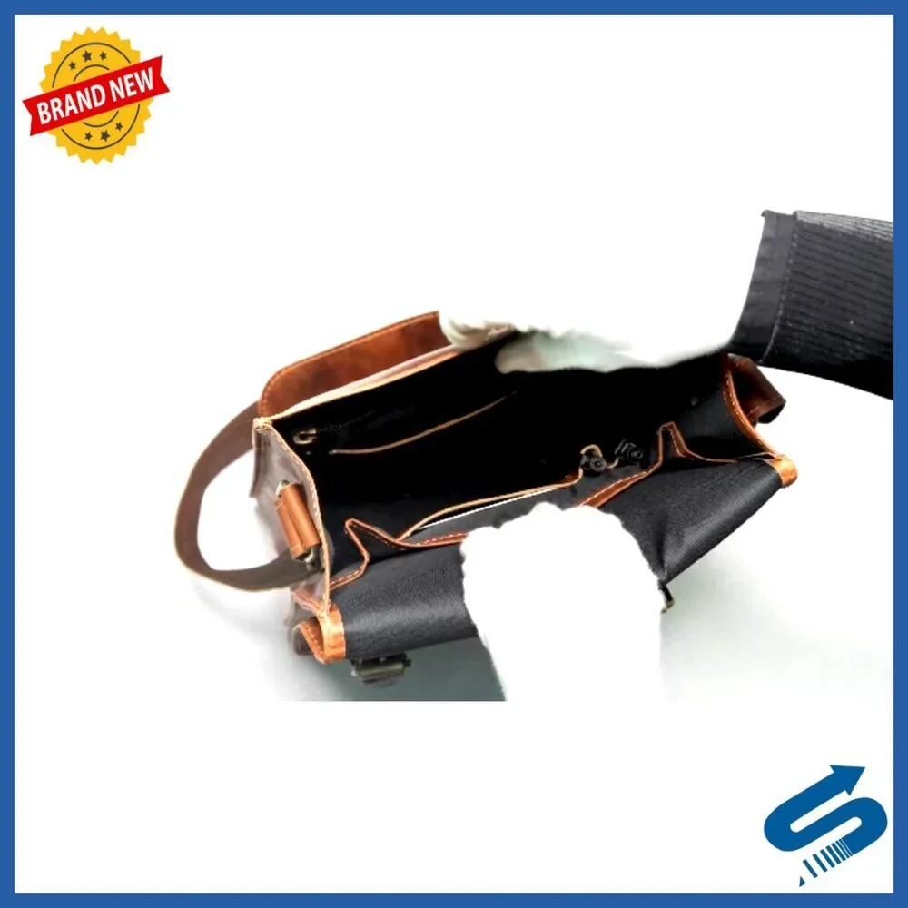 Genuine Leather Messenger Bag Laptop Satchel Crossbody Shoulder Bag